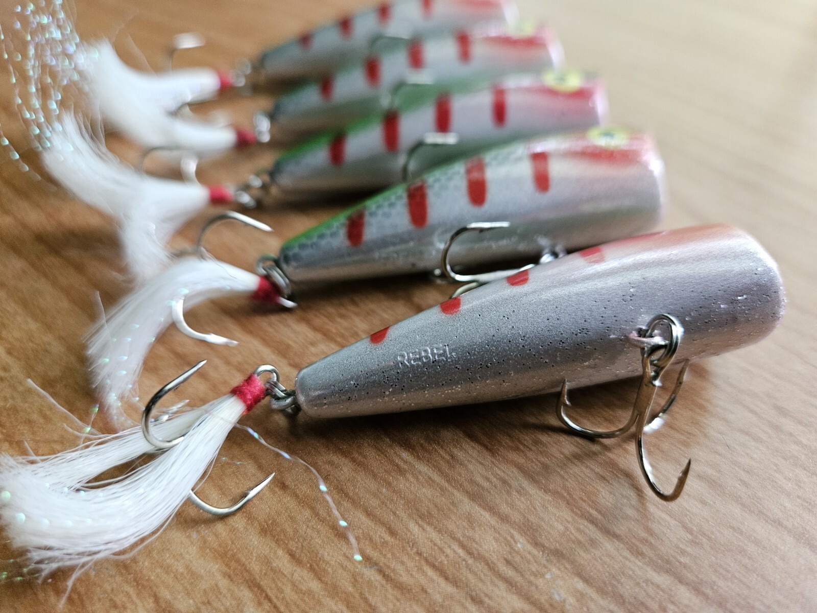 (5) Rebel Pop-R P60 Topwater Poppers, Lot of 5 Fishing Lures *Exclusive Color* - Image 2