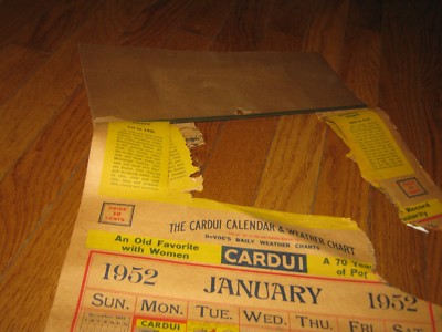 1952 Calendar Original Vintage Berlener REXALL Drugs Hermann
