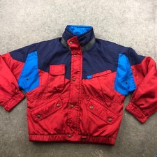 Vtg Tyrolia By Head Jacket Womens Small Red Blue Winter Ski Coat Snow