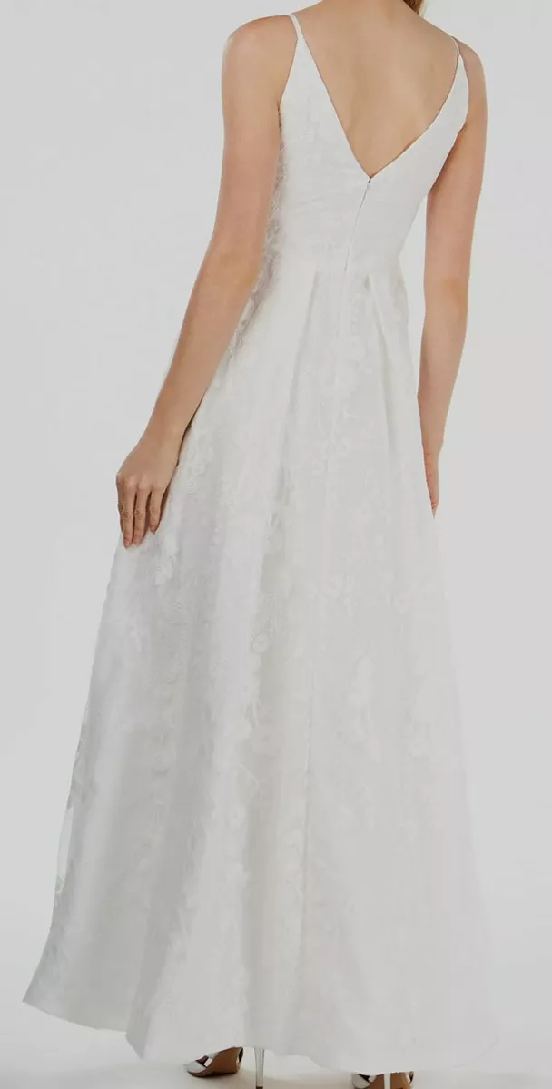 Calvin klein floral embroidered gown discount