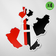 Atlas Jalisco Mexico 4 Pack Sticker Vinyl Decal Calcomania Futbol Liga MX