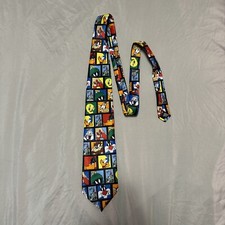 Looney Tunes Stamp Collection Tie Mens NEW VINTAGE 90s