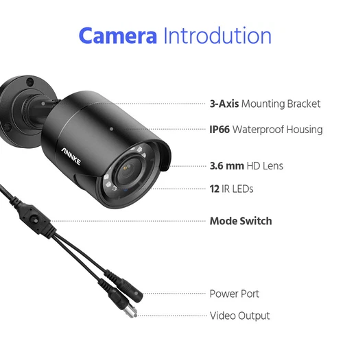 ANNKE 1080P 高清 4IN1 CCTV 家庭安全监控 200 万像素户外红外夜间摄像机 - 第 11 张/共 11 张