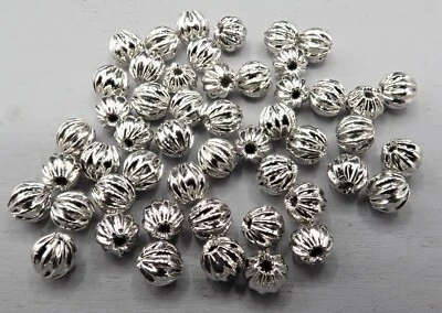 4mm Metallperlen Perlen Spacer rund silberfarben 600 Stück SB 920 - Bild 1 von 2