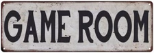 GAME ROOM Vintage Look Rustic Metal Sign Chic Retro 106180035052