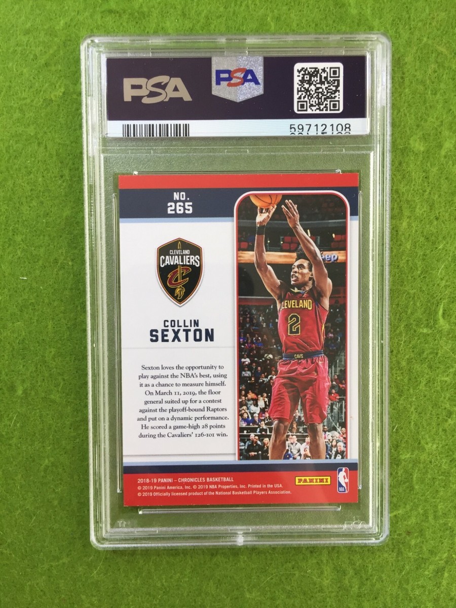 COLLIN SEXTON SILVER PRIZM ROOKIE CARD PSA 9 CAVS RC 2018-19