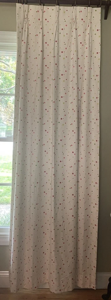 Cortinas plisadas Waverly Lauren Hancock Deco Dot Designer 2 paneles 26x85 Foto 3 de 4