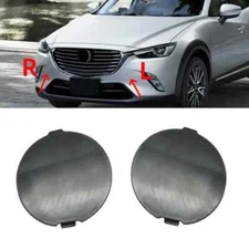L+R Front Bumper Towing Hook Eye Cover Trailer Trim Cap For Mazda CX3 CX-3 14-23