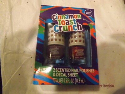 Cinnamon Toast Crunch Scented Nail Polish and Decals--2 Pack--Brand New