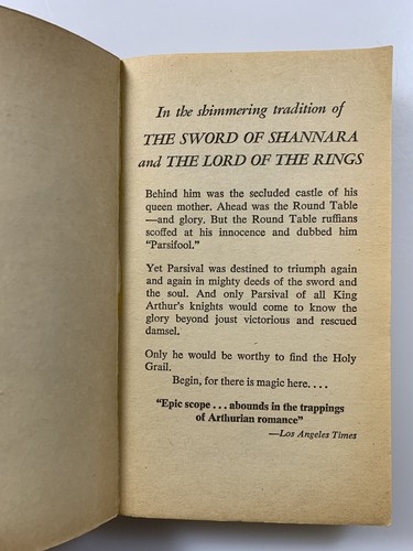 RICHARD MONACO : Parsival or a Knight’s Tale 1st Edition 1977 PPBK POCKETBOOK - Imagen 4 de 5