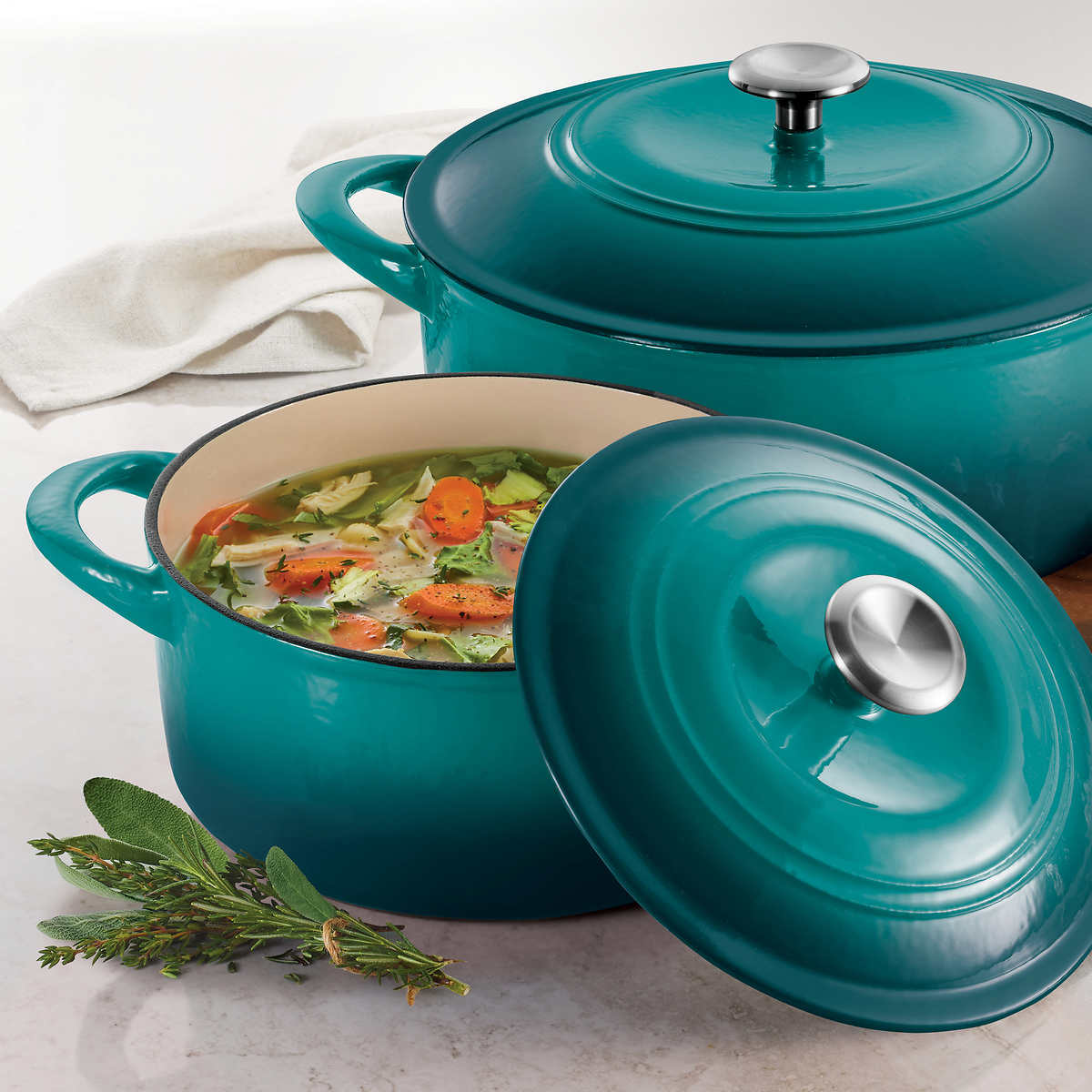 Tramontina Dutch Ovens Enameled Cast Iron 2 Pack 7qt & 4qt