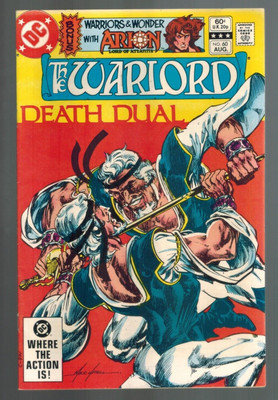 Warlord 60 Death Duel!  Arion Back-up story   F/VF  1982 DC Comics