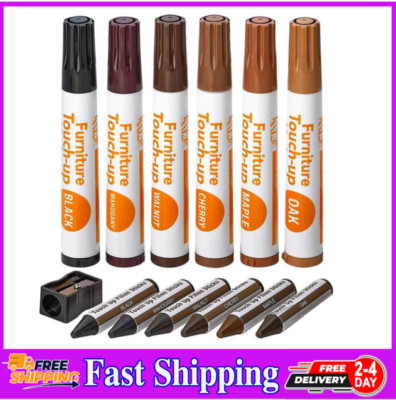 Katzco Furniture Repair Kit, 13 Wood Markers & Wax Sticks with Sharpener