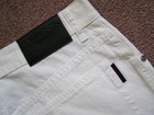 NEW Les Copains Italy White Cotton Pants Tall sz 6-8 Long Jeans Button Crotch — photo 8