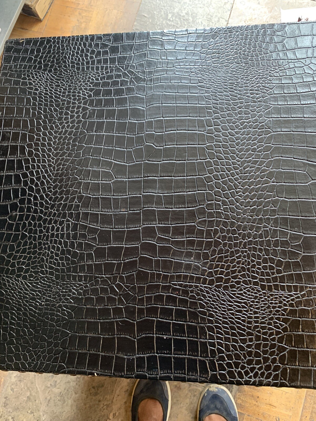 Alligator leather side table - image 6