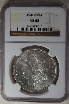 1901-O $1 NGC MS63 Morgan Silver Dollar, Miss Liberty Head Dollar