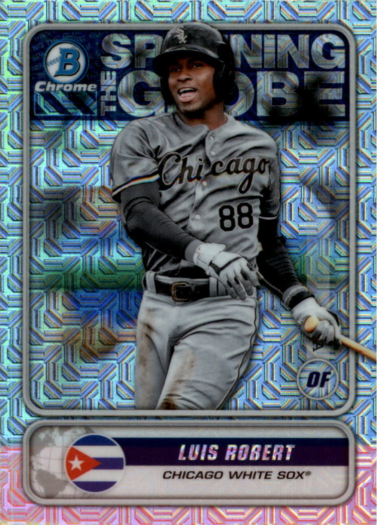 2020 Bowman Chrome Mega Box Spanning the Globe Refractors #STGLR Luis Robert