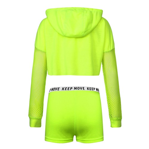 Children Girls Tracksuits Skinny Activewear Cropped Outfits Training Sportwear - Picture 7 of 28