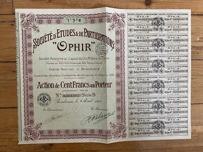 OPHIR, Studien & Beteiligungen (BORDEAUX 33) (I1)