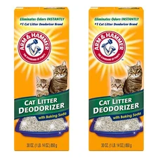2 Pack Arm & Hammer Cat Litter Deodorizer Powder Original 30 Ounce