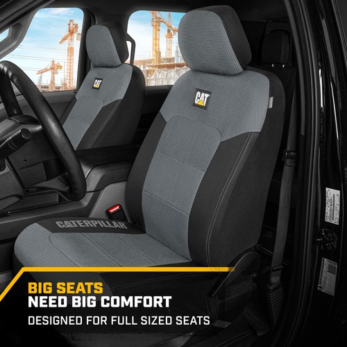 CAT Gray & Black Seat Covers For Cars, Trucks, & SUV - Set of (2) MeshFlex Ca... - Bild 3 von 7