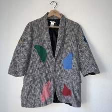 Esley Patchwork Pattern Style Blazer Women Sz...