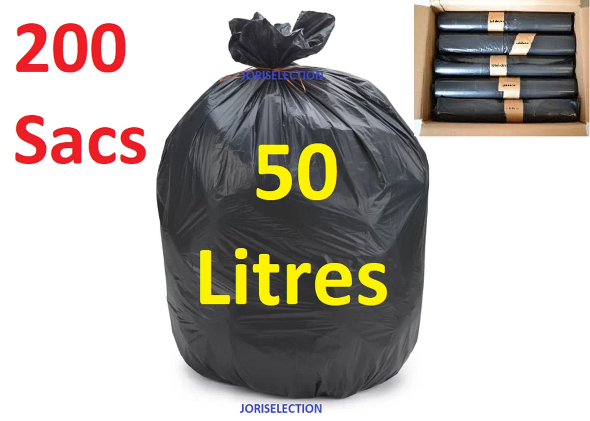 Sacs poubelles jaune 100 litres épaisseur 30 µ