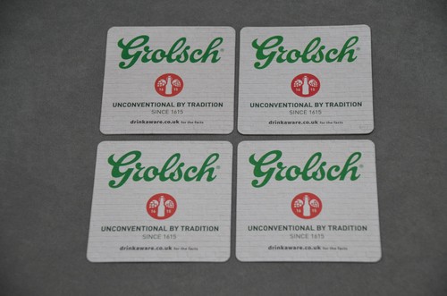 10x Grolsch Beer Cardboard Mat Coaster Brand New Mats Set Pub Bar Mancave - Picture 4 of 4