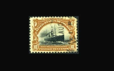 US Stamp Used, VF S#299 light Date cancel