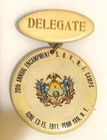 1911 GAR Penn Yan NY ANNUAL ENCAMPMENT S.O.V; N.Y. DELEGATE MEDAL BADGE PIN