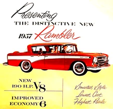 1957 AMC Rambler Full Line Brochure Fold Out - Excellent Condition - RARE
