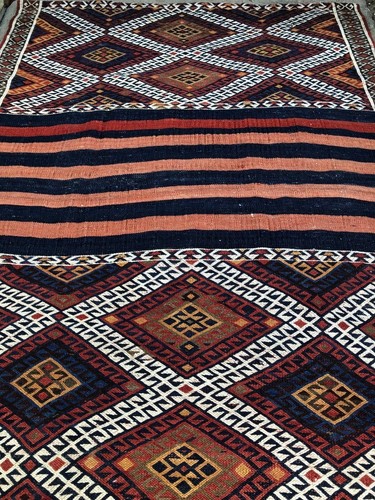 4x5 BALOCH VINTAGE HANDMADE KURDISH BAKHTIARI TRIBAL RUNNER RARE STYLE ANTIQUE - Picture 5 of 10