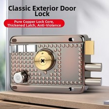 Antique Iron Lock Mortise Security Lock Traditional Security Retro Finish