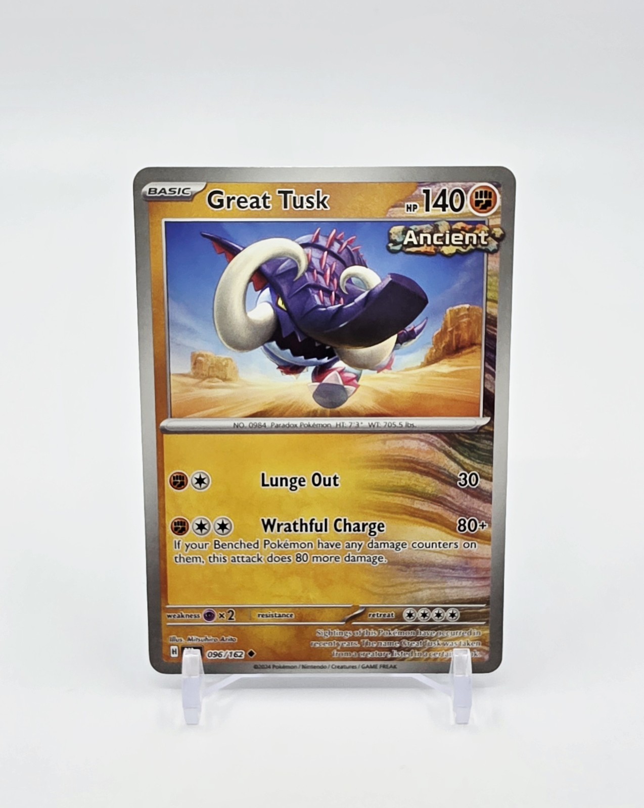 Great Tusk Uncommon Pokémon TCG Temporal Forces 96/162