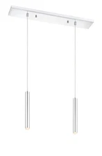 Z-Lite 917MP12-LED-2L Forest 2 Light 30"W LED Linear Pendant - Chrome