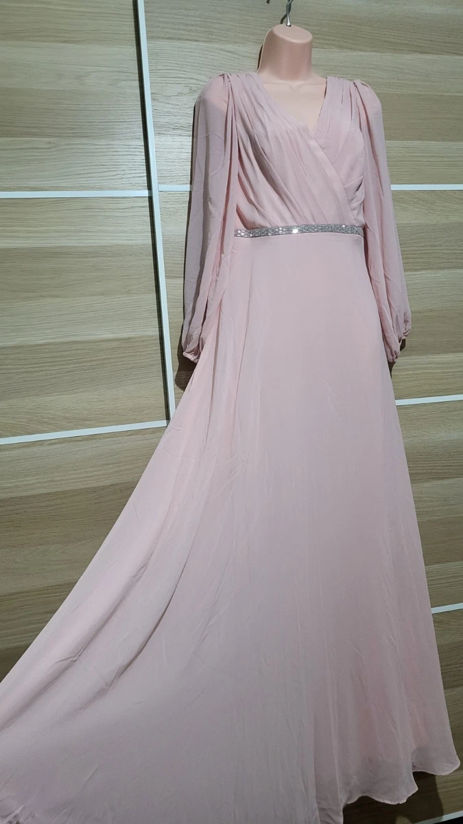 Chiffon Long Sleeve Pink Dresses for Women for sale | eBay UK