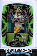2020 Panini Select Jordan Love Rookie Club Level Lime Green Die-Cut H335
