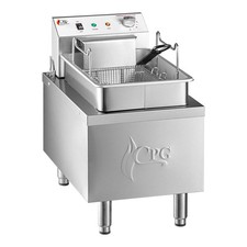 15 lb. Heavy-Duty Electric Countertop Fryer - 208/240V, 4200/5500W