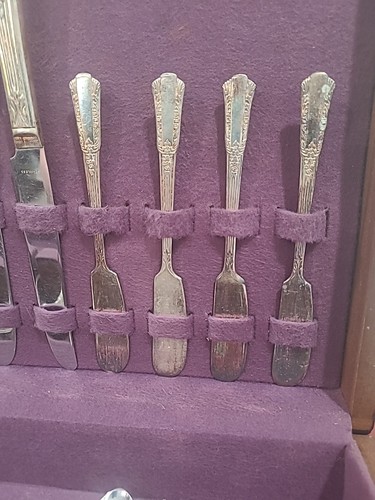 Vintage Set Wm. Rogers Silber Teller Schatz 1940 DIY - Bild 6 von 16