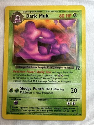 Pokémon TCG - Dark Muk 41/82 Team Rocket Regular Unlimited MP Uncommon Vintage