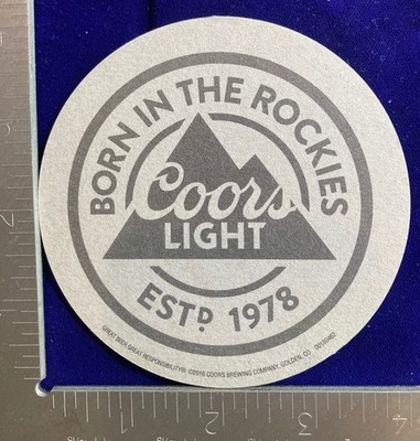 COORS LIGHT 2016 BORN BOWLING  4 INCH ROUND BEER COASTER RARE