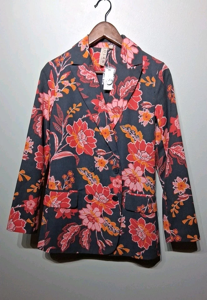 Blazer Dolan Antropologie Estampado Floral Mezcla de Lino Talla XS NUEVO CON ETIQUETAS Foto 4 de 4
