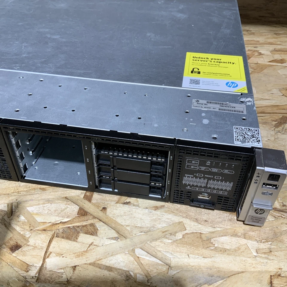 HP Proliant DL380p G8 2x E5-2670 v2 2.5ghz 20-Cores / 48gb  / 2x 460w NO HD A001 - Image 4 of 4