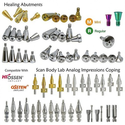 For Hiossen Osstem Dental Healing Abutment Impression Open Close Tray Lab Analog