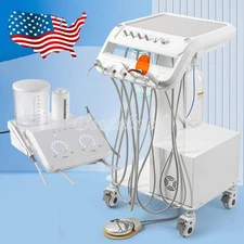 Portable Dental Delivery Unit Cart Compressor/Ultrasonic Scaler  Air Polisher