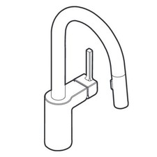 Moen 5965SRS Align 1.5 GPM Single Hole Pull Down Bar Faucet, Spot Resist Stainle