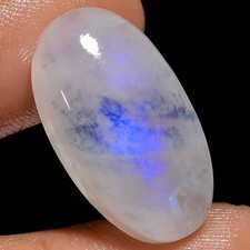 100 Natural Rainbow Moonstone Oval Cabochon Gemstone 16.5 Ct 24X14X5 mm X-25644