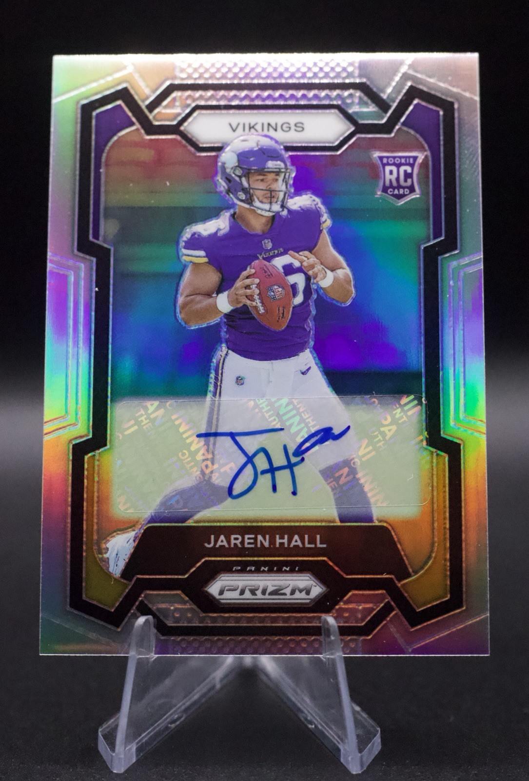2023 Panini Prizm - Rookies Jaren Hall #367 Silver Prizm Autographs Vikings