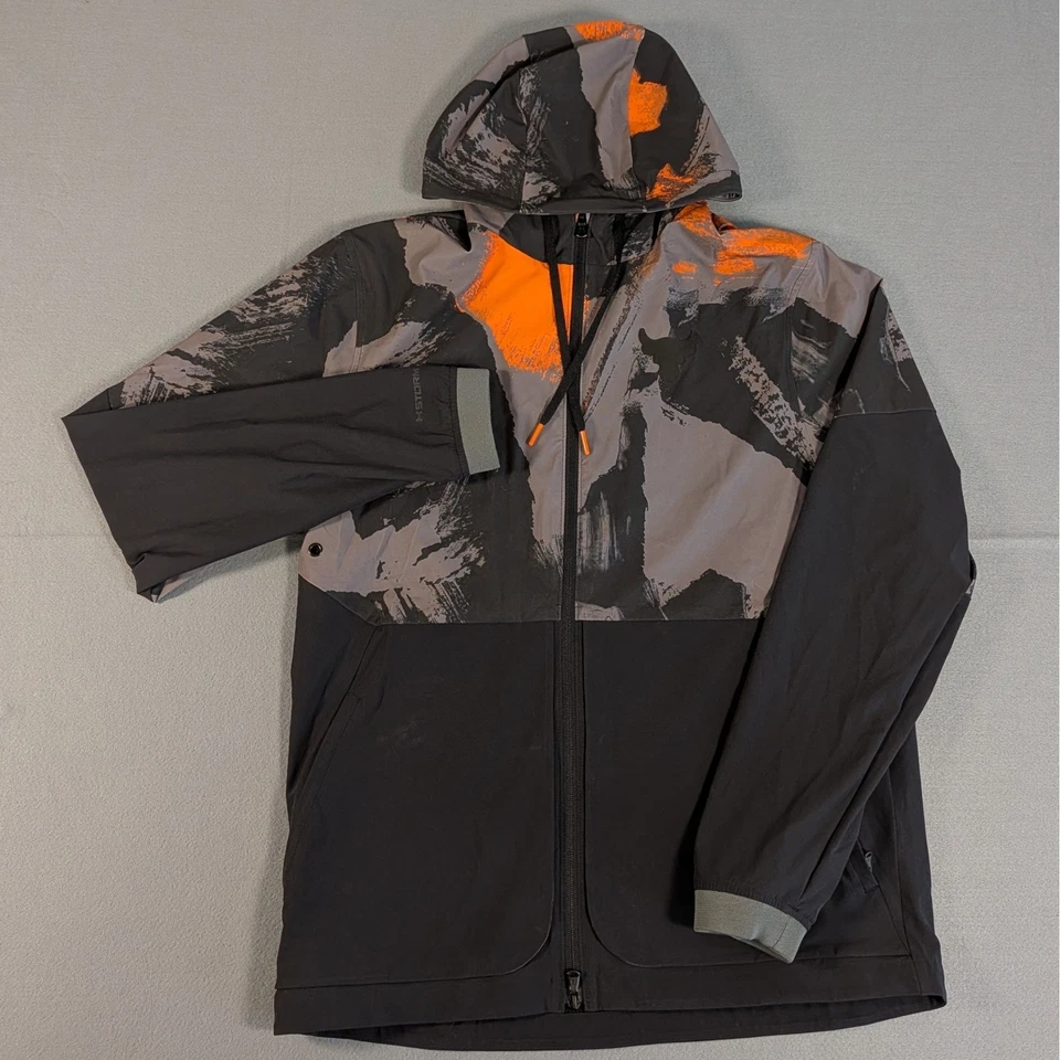 Chaqueta Under Armour Project Rock Cremallera Completa Negra Naranja Para Hombre Talla Mediana Foto 2 de 4