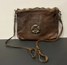Borsa da viaggio Campomaggi grande in vera pelle marrone pelle di vacchetta